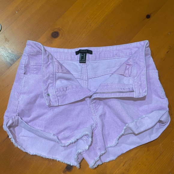 Forever 21 purple cute corduroy shorts high rise mom girl hood core y2k bottoms - Picture 8 of 8